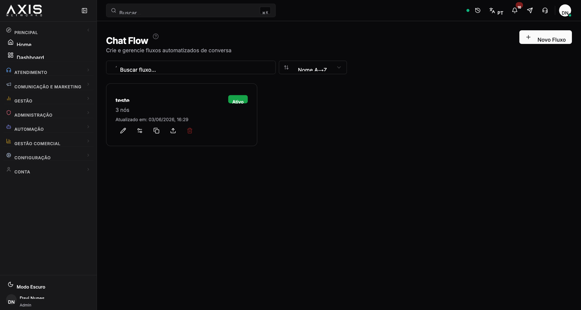 Atende-Ai — Chatbot e fluxos